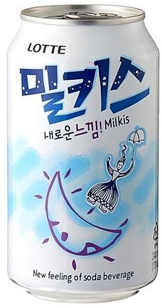 乐天【苏打牛奶汽水】易拉罐装 340ml